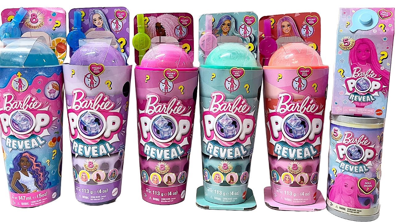 ASMR Unboxing: Barbie POP Reveal Boba Series – All 4 Dolls + 3 Extra Surprises No talking, soothing
