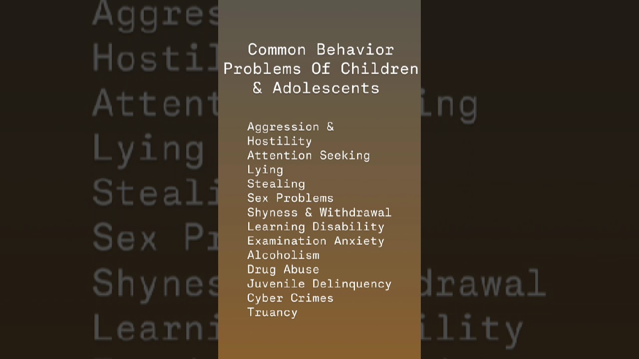 Common Behavior Problems In Children & Adolescents Detailed Explanation In Malayalam 