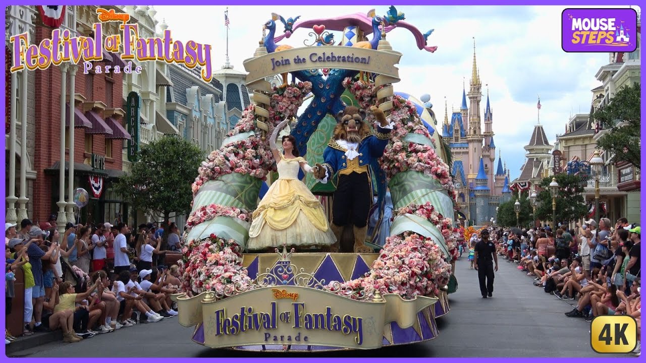 Disney Festival of Fantasy Parade at Magic Kingdom (4K) 7/2025 with Multi-Angle Finale