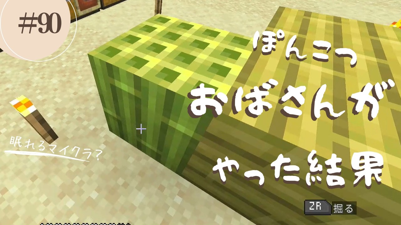 【マイクラ】#90   ぽんこつおばさんがやった結果