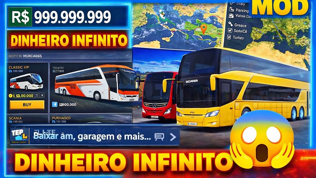 🔥 BUS Simulato Ultimete mod apk dinheiro infinito 🔥