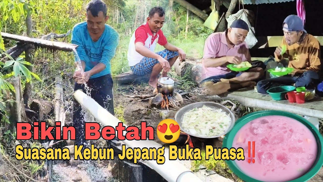 Bikin betah 😍 suasana kebun jelang buka puasa | bantu kakak buka lahan berkebun