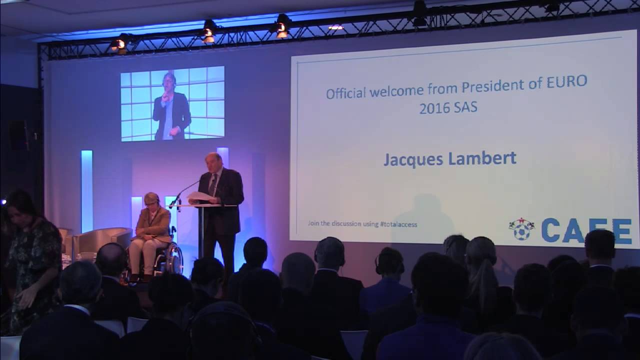 Official welcome from President of EURO 2016 SAS Jacques Lambert