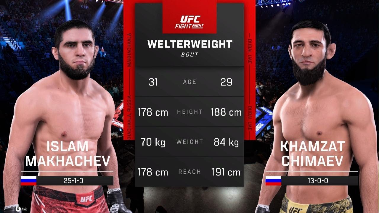 Ислам Махачев против Хамзата Чимаева (Прогноз и моделирование на PS5 | UFC 5)