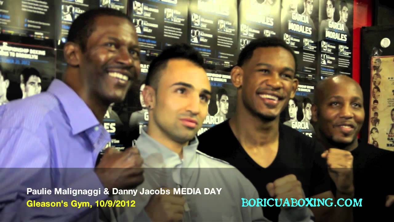 Paulie Malignaggi & Danny Jacobs Media Day Workouts From Gleason's Gym In Brooklyn, NY