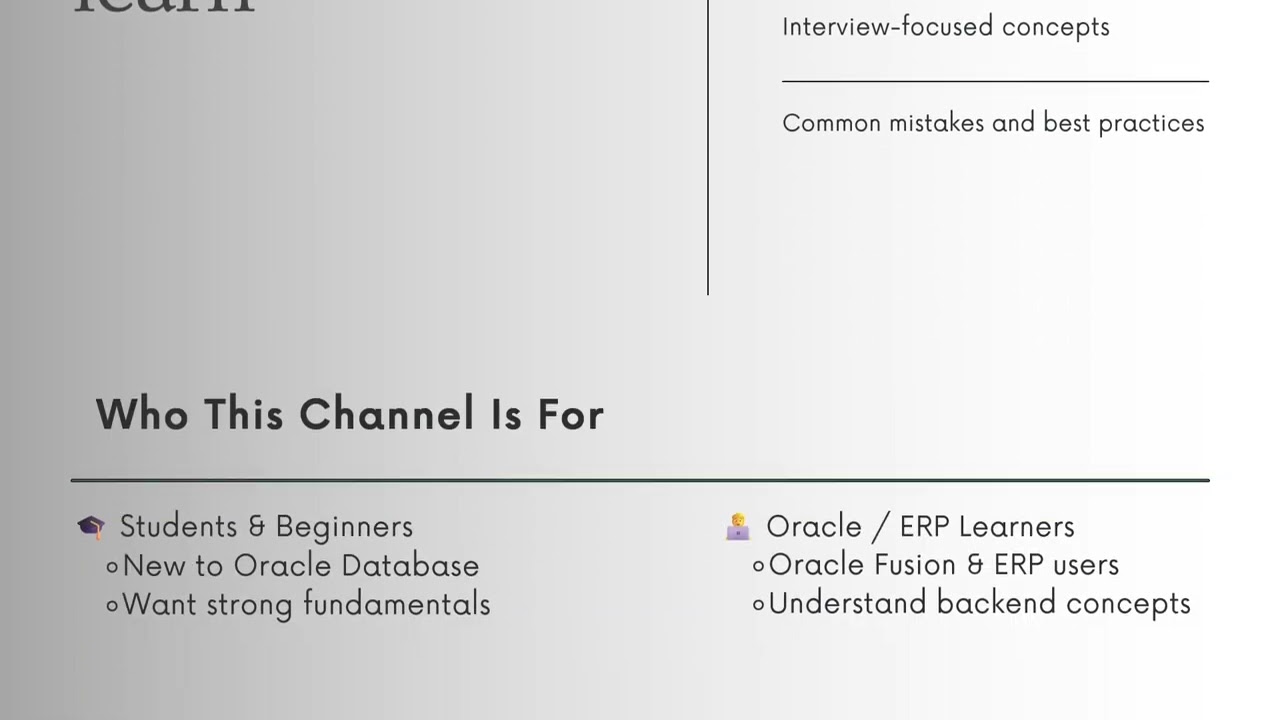 Welcome to Oracle with Mr B