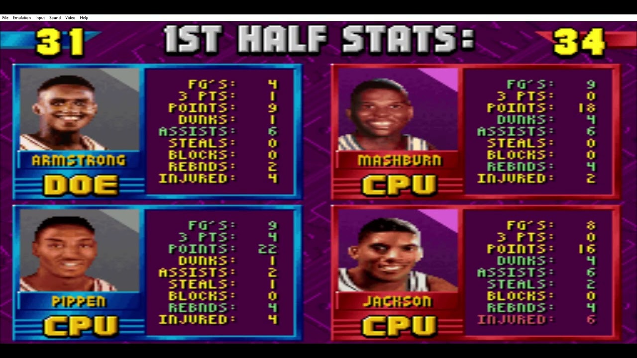#nbajam NBA JAM TOURNAMENT EDITION SNES CHICAGO BULLS #snesgames #basketballgame #supernintendo
