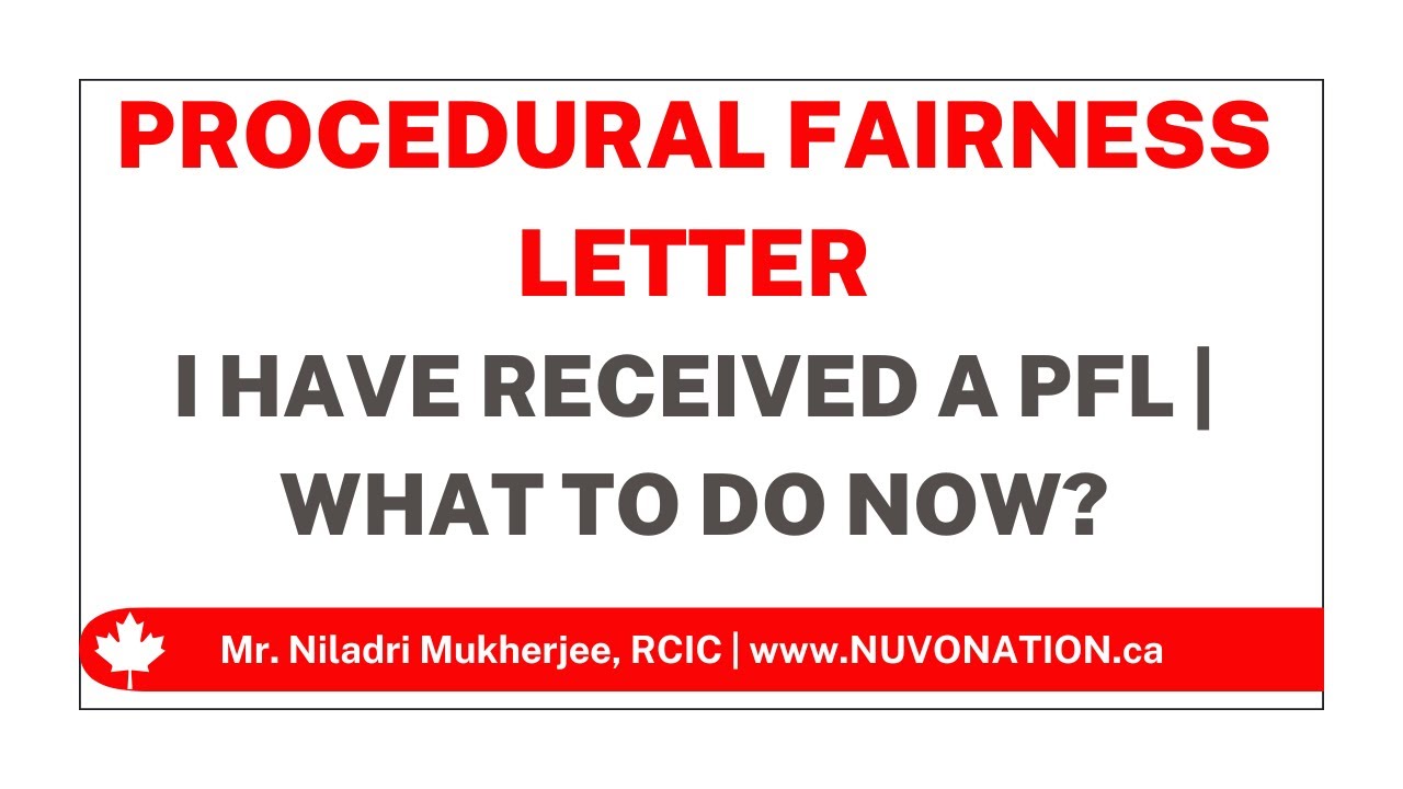 Procedural Fairness Letter (PFL): I have received a PFL, what should I do now?