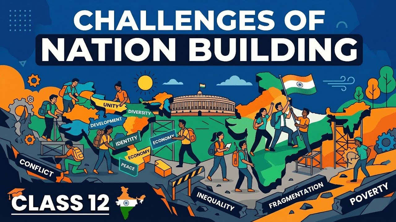 Challenges of Nation Building Class 12 Political Science Full Chapter Animation OneShot 