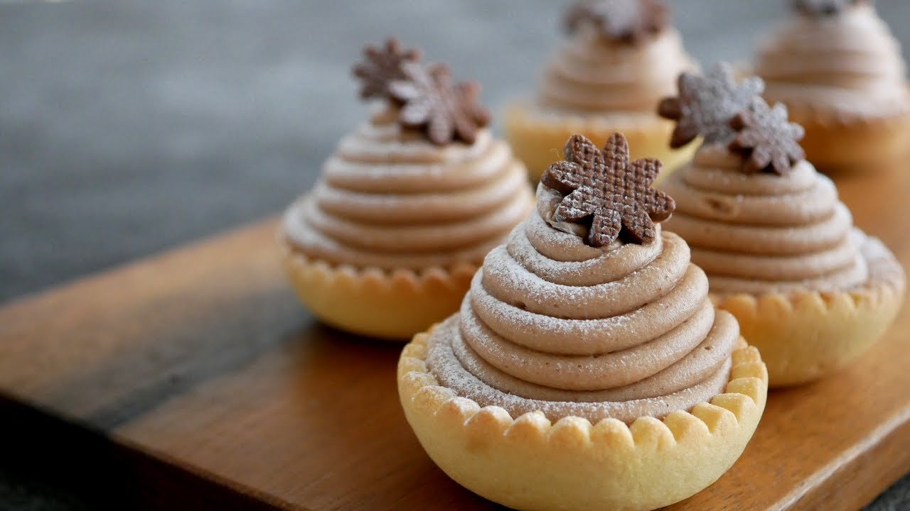 頬張る秋🌰 秋のモンブラン風ケーキ| Mont Blanc Cake”chestunt cake”
