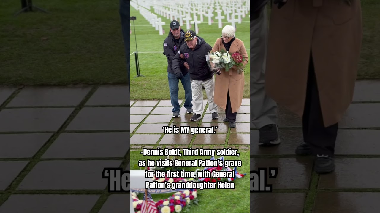 WWII Veteran Dennis Boldt visited General Patton&rsquo;s grave for the first time.  &lsquo;He is MY general.&rsquo;