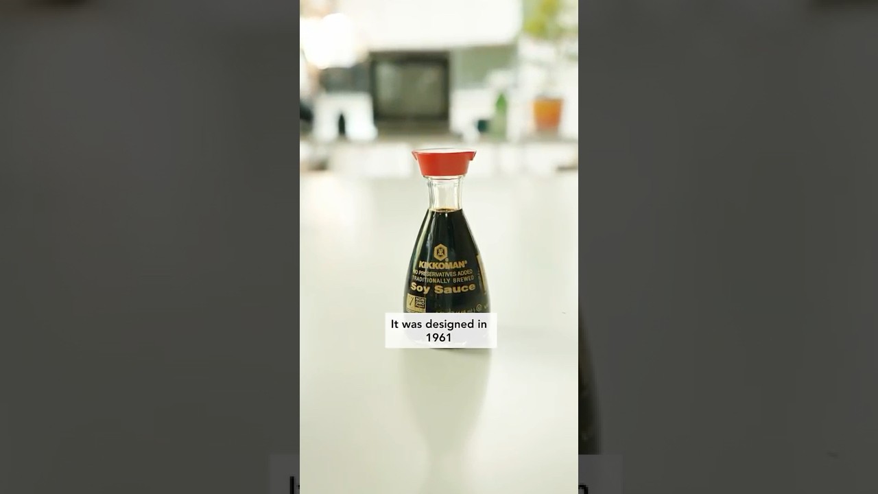 The secretly genius Kikkoman soy sauce bottle #foodhistory #design #industrialdesign