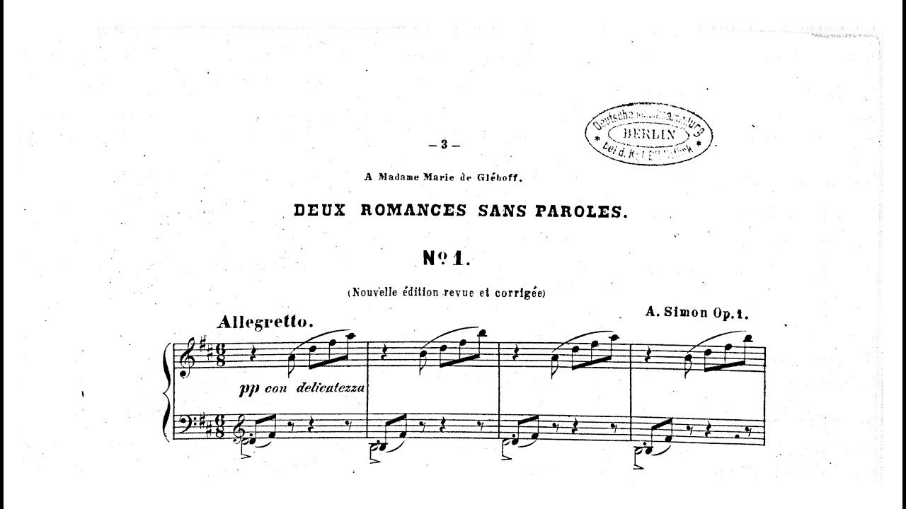 Anton Simon - Romance, Op.1/1