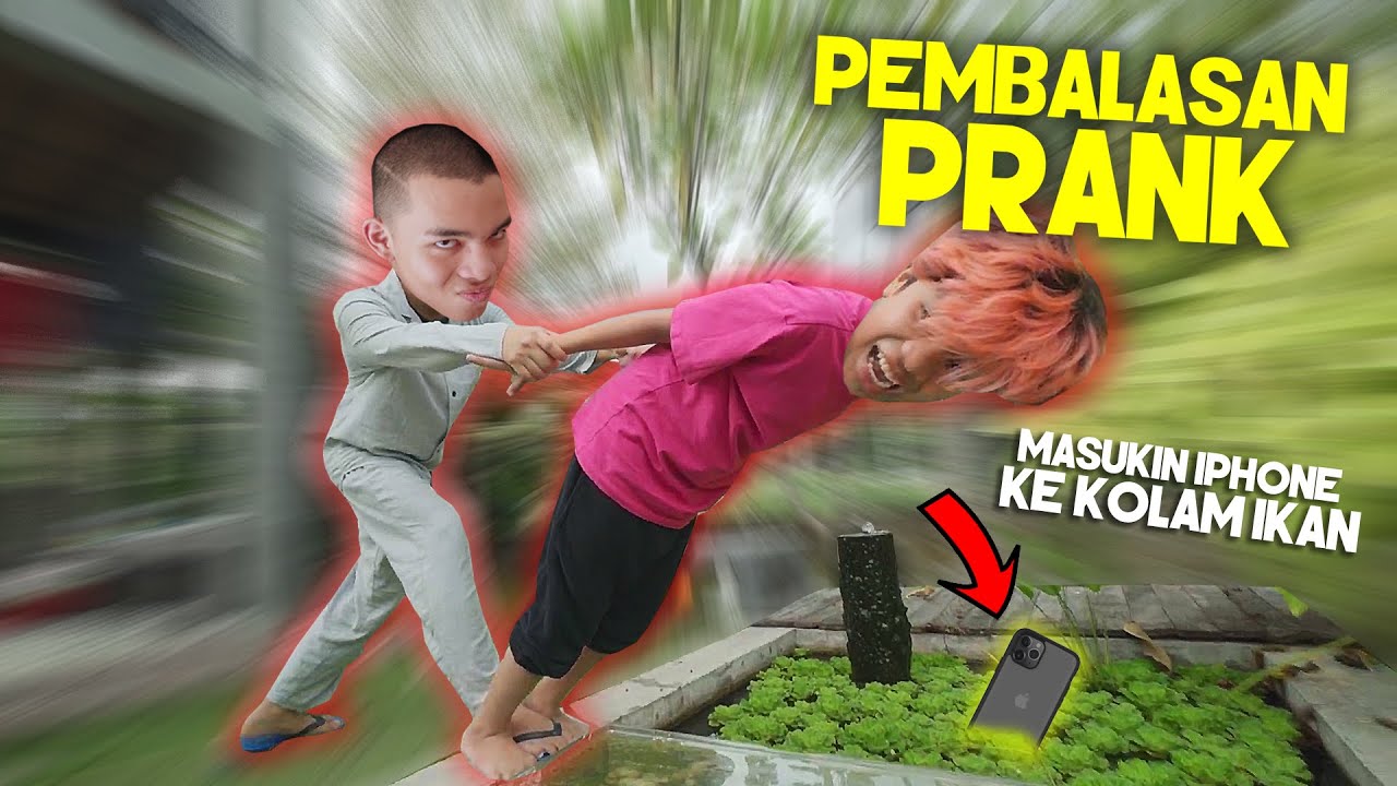 PEMBALASAN PRANK BANG SAAIH HALILINTAR CEBURIN HPNYA KE KOLAM IKAN!