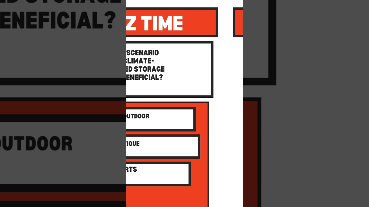 Quiz: In which scenario might climate-controlled storage be most beneficial?    