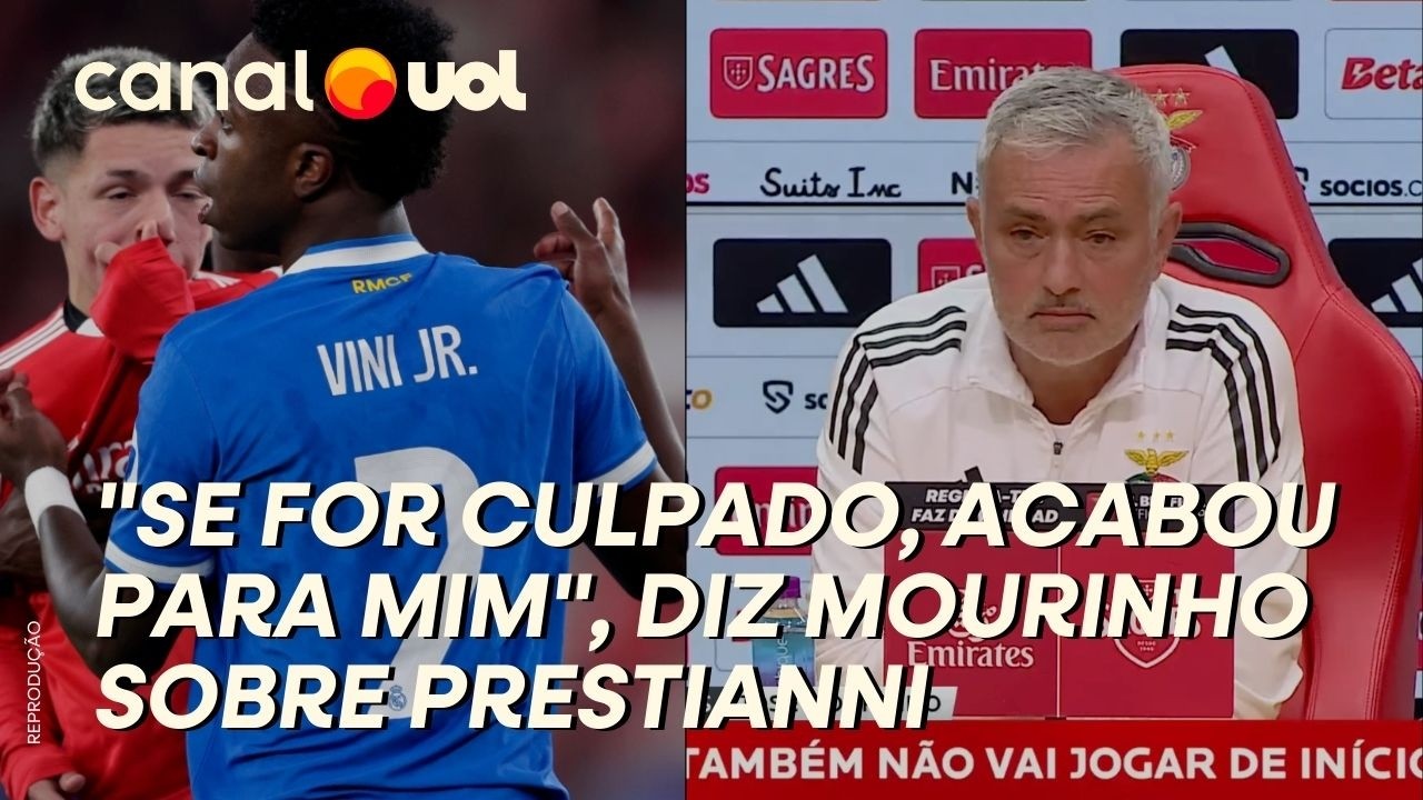 MOURINHO SOBRE PRESTIANNI, ACUSADO DE RACISMO CONTRA VINI: 'SE FOR CULPADO, ACABOU PARA MIM'