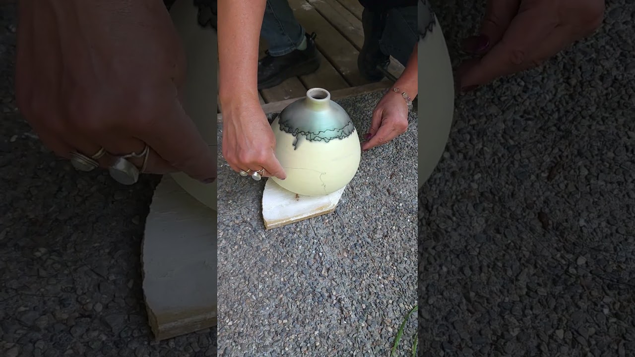 Raku, horse hair demo
