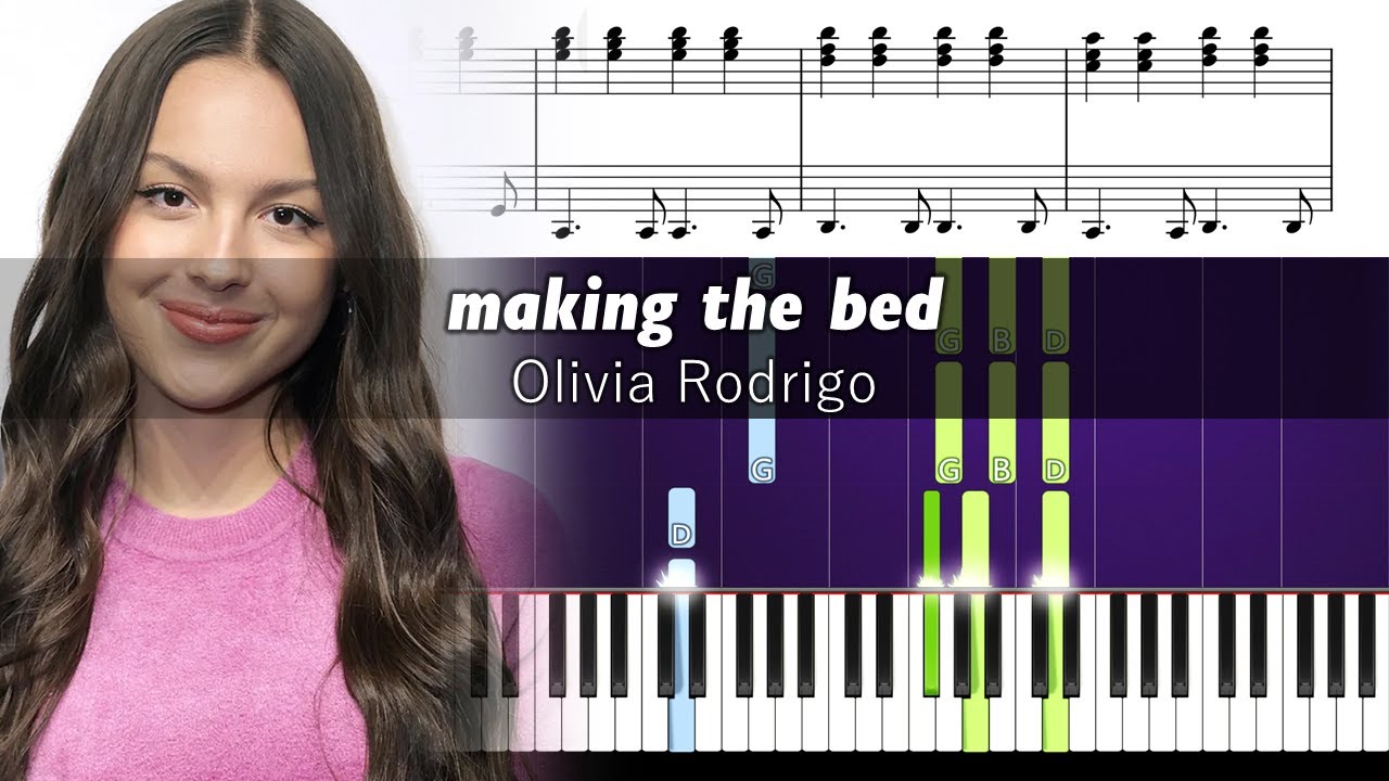 Olivia Rodrigo - making the bed (Live) - Accurate Piano Tutorial with Sheet Music