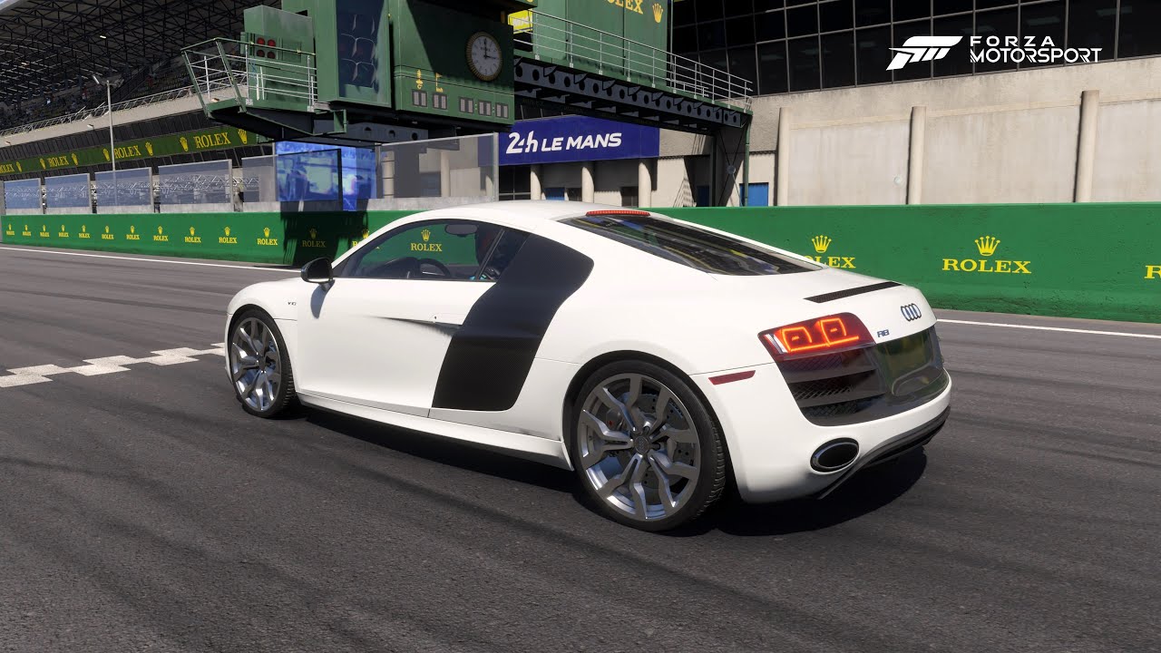 Forza Motorsport . Audi R8 Coupé 5.2 FSI quattro '2010' . Car Test Drive Burnout Speed Crash .