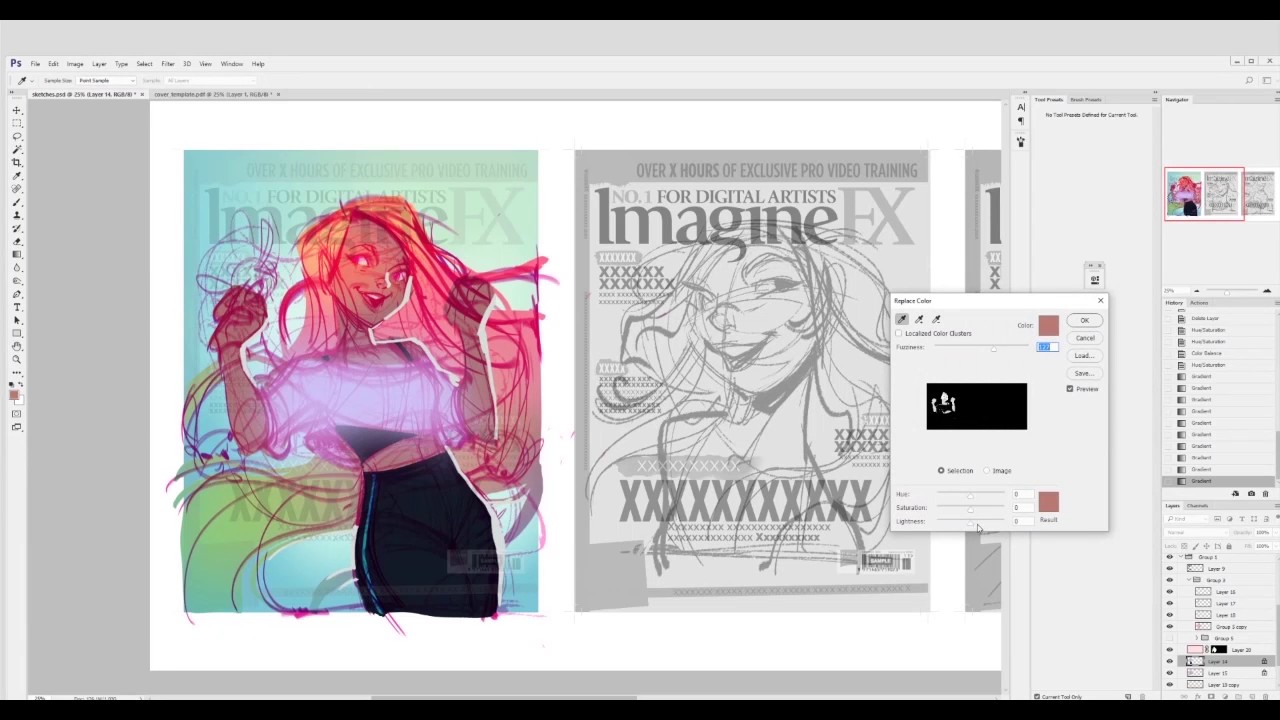 Loish - (Lois Van Baarle) Photoshop digital art tutorial