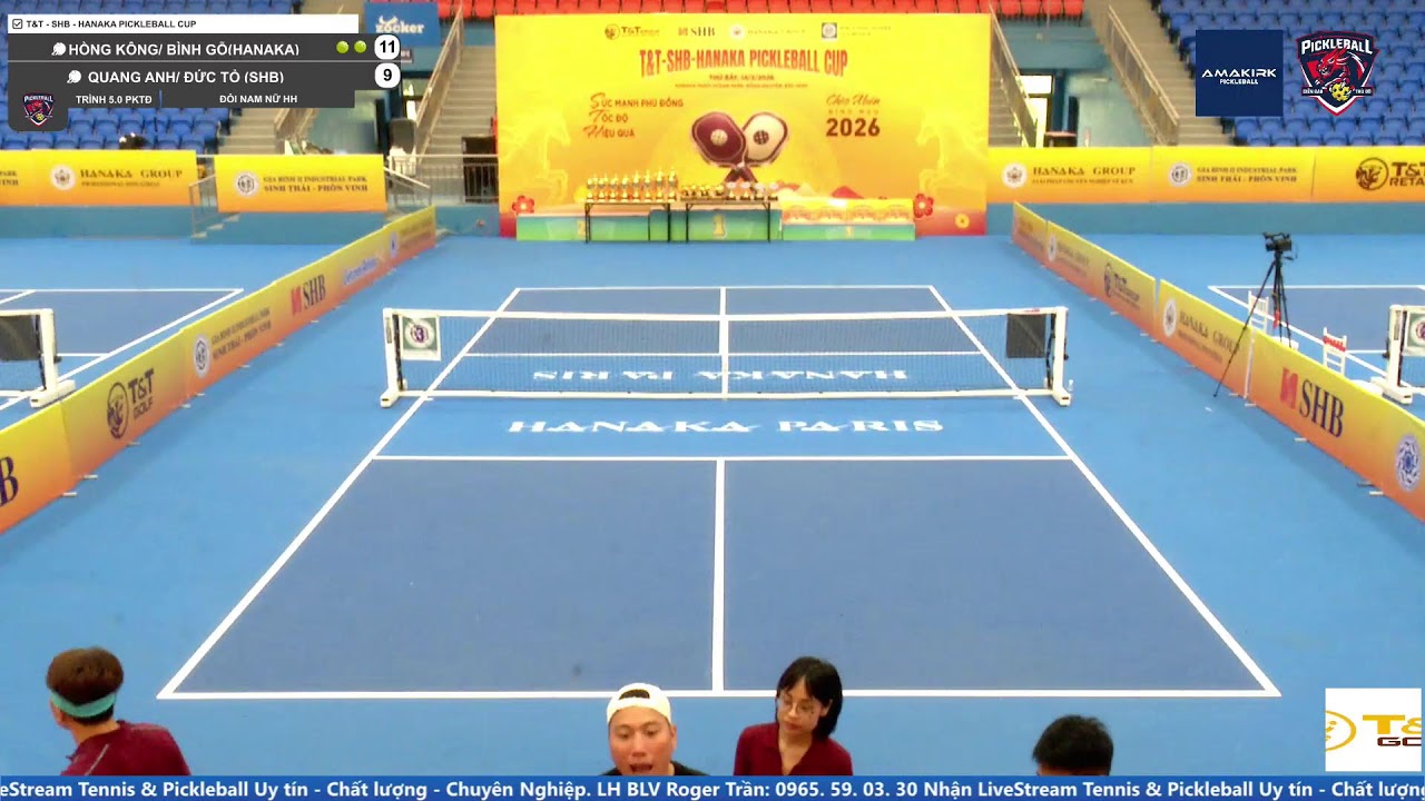🎤BLV. ROGER TRẦN - 0965.59.03.30🔴📽️🔴 TRỰC TIẾP: VÒNG BẢNG✅ T&T - SHB - HANAKA PICKLEBALL CUP