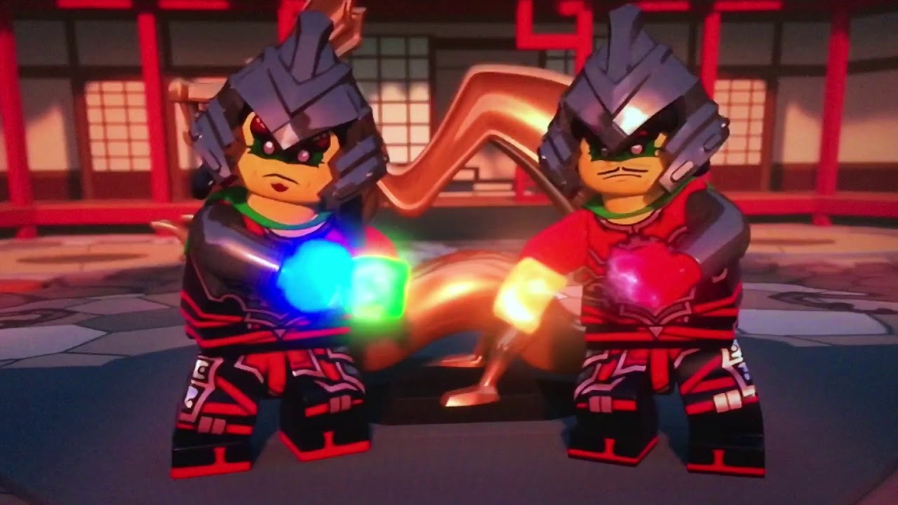 Wu and Garmadon vs time brothers Acronix and Krux