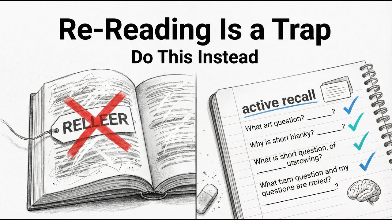 Stop Re-Reading. Your Brain Learns Better This Way #podcast #studytips #studying #students