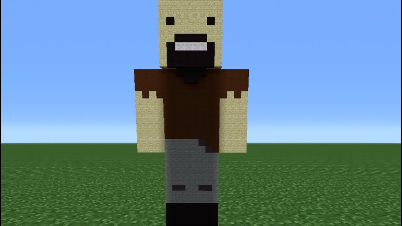 Minecraft Tutorial: How To Make A Notch Statue