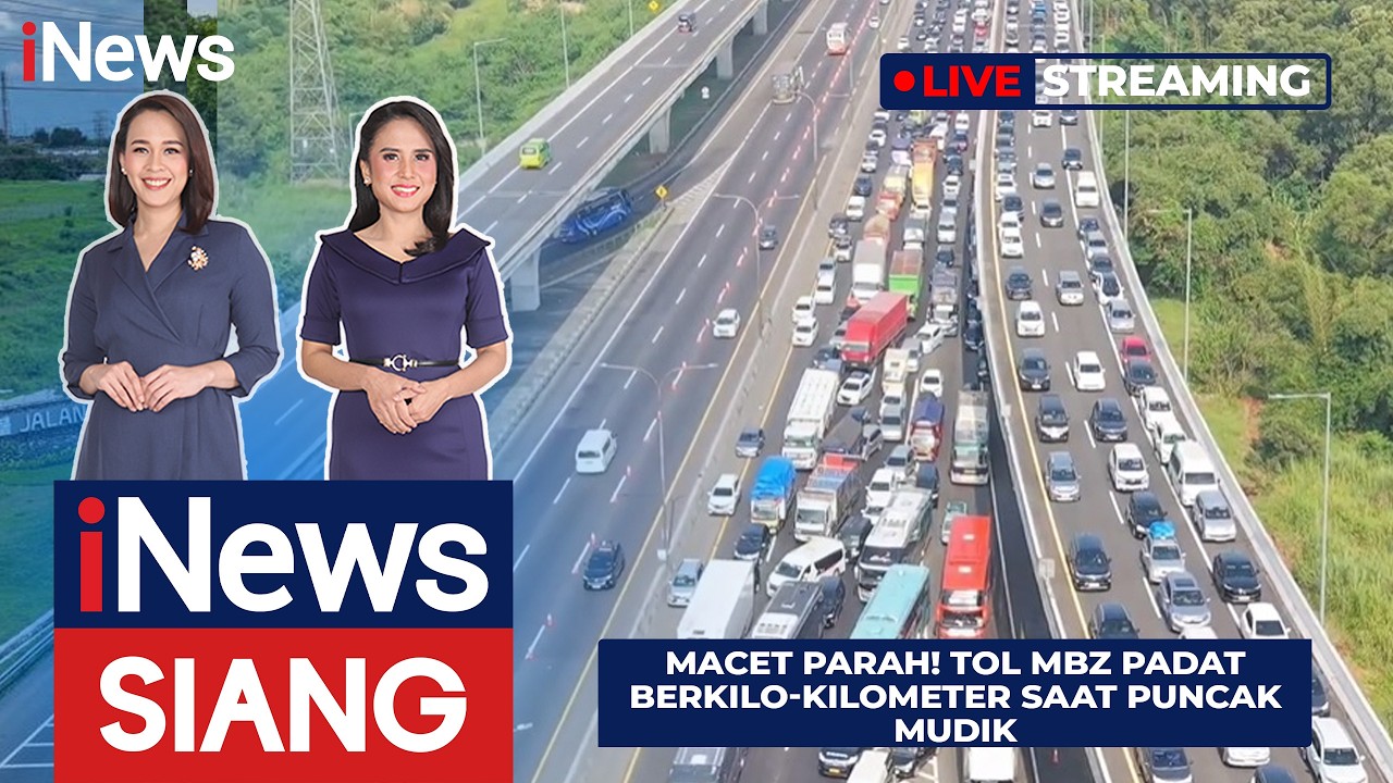 🔴LIVE | Macet Parah! Tol MBZ Padat Berkilo-kilometer Saat Puncak Mudik | iNews Siang (19/3)