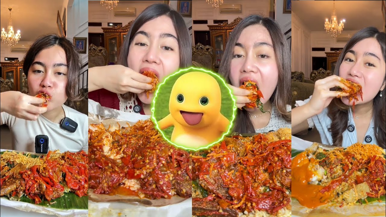KOMPLIKASI MUKBANG NASI PADANG PAKAI DENDENG MAMAKU🤤😋 PART 2 | TIKTOKERS KAK @SANS