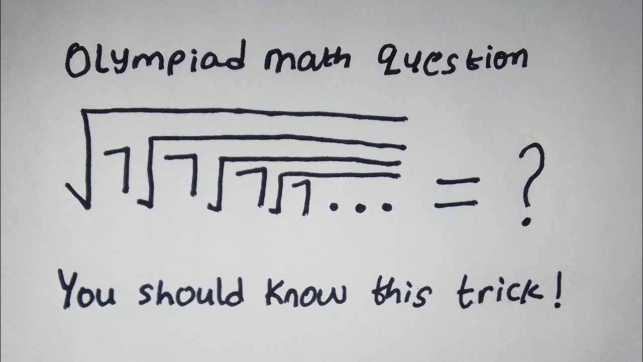 SOLVING NESTED SQUARE ROOTS | Olympiad Mathematics | You Should Know This Trick!