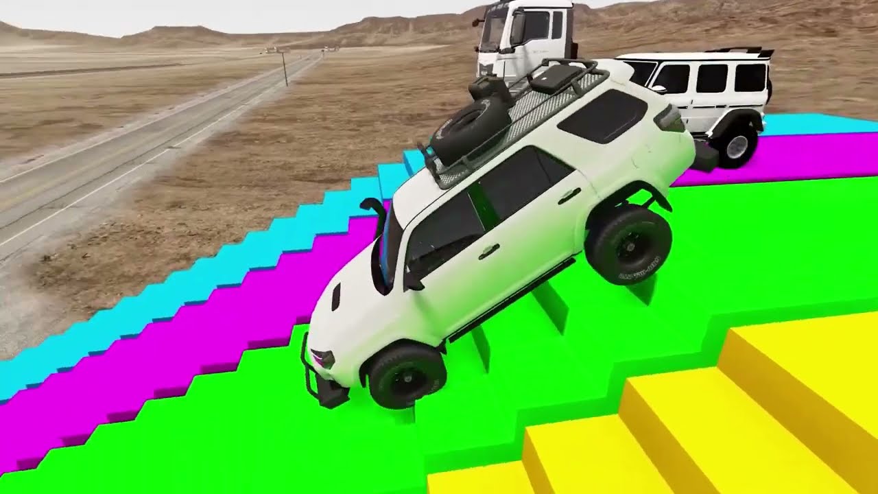 TRANSPORTING PIXAR CARS & FRUITS WITH COLORED & JOHN DEERE vs CLAAS vs TRACTORS - BeamNG.drive #962