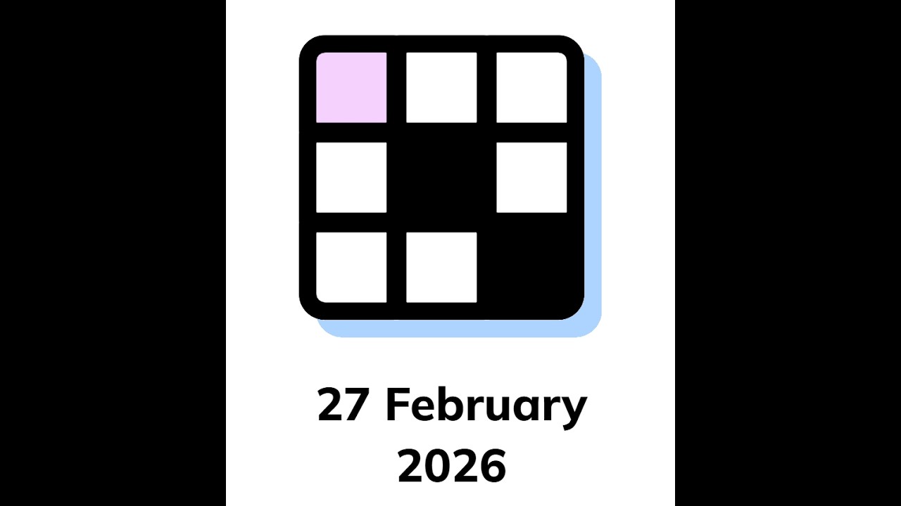 Minute Cryptic Mini Crossword 27/02/2026