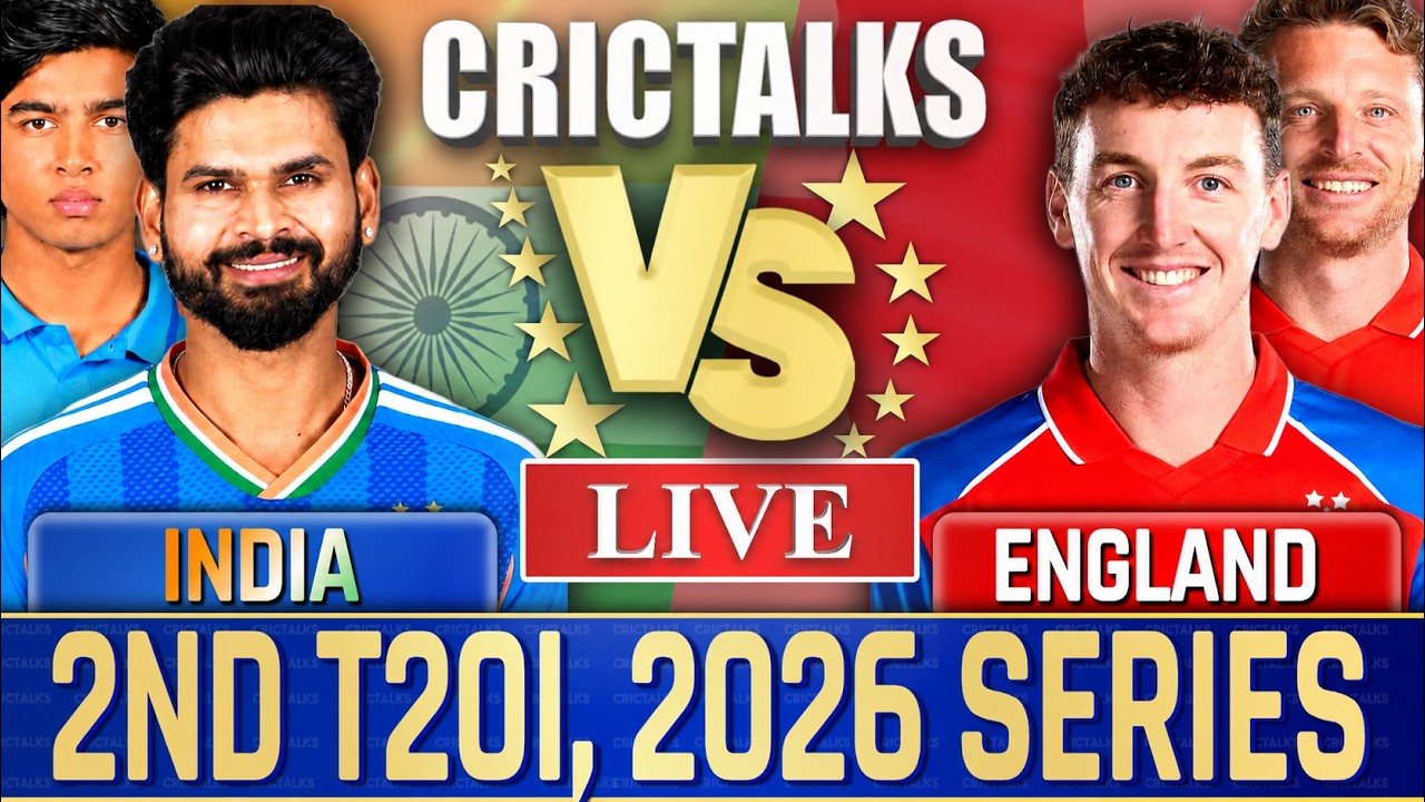 🔴 Live: IND vs ENG, 2nd T20I, 2026 Series Live Cricket Match Today, Live Score Commentary 11 Ov
