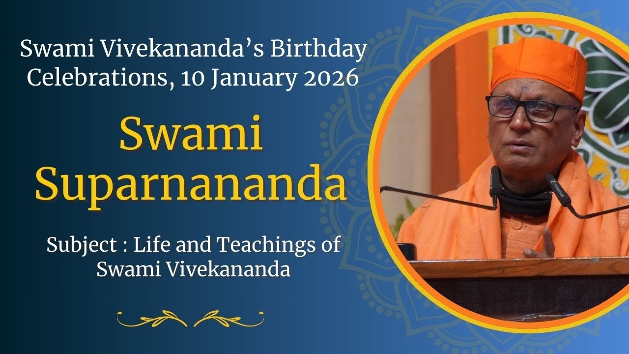 Swami Suparnananda | Dharma Sabha | Swami Vivekananda – Life and Teachings | Belur Math