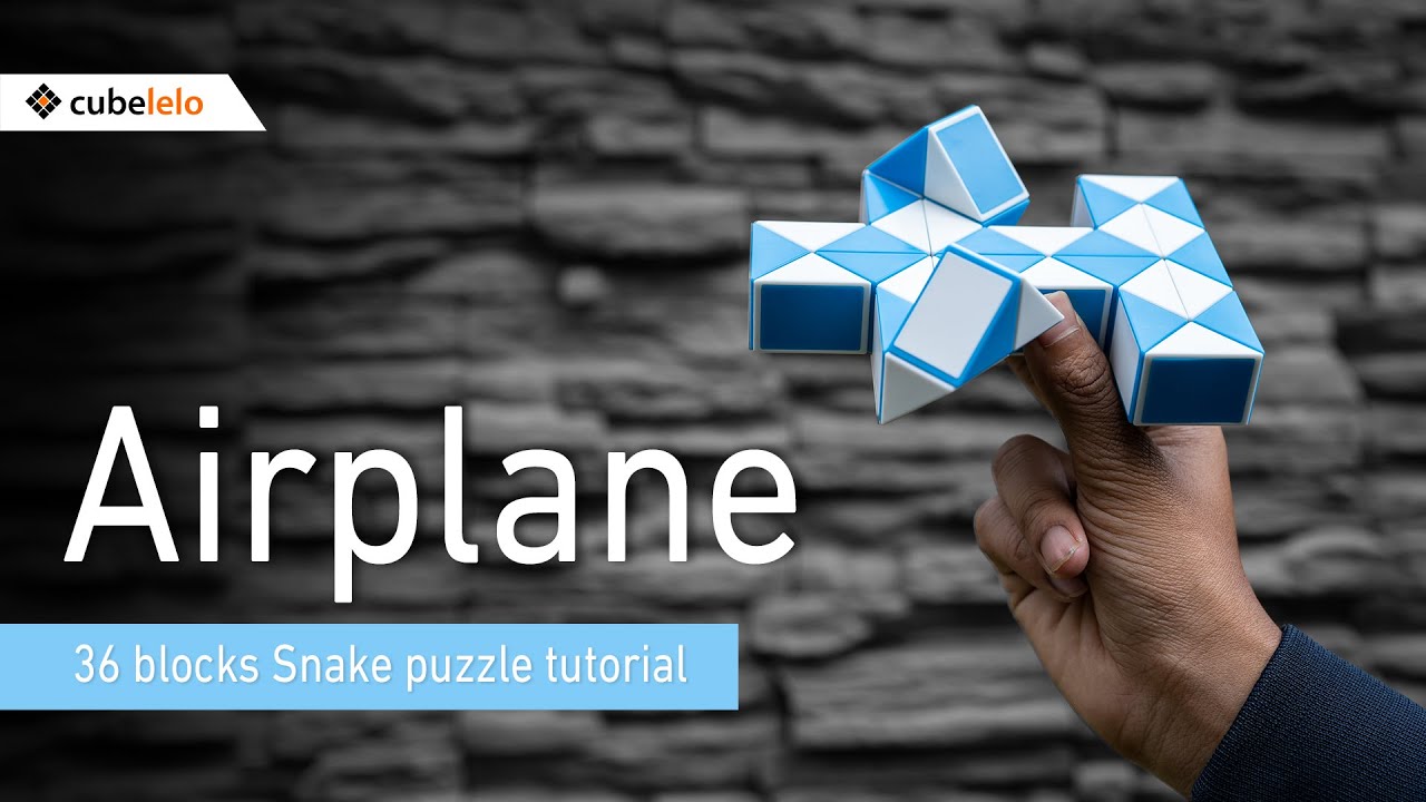 36 Blocks Snake Puzzle Tutorial I Airplane I Cubelelo