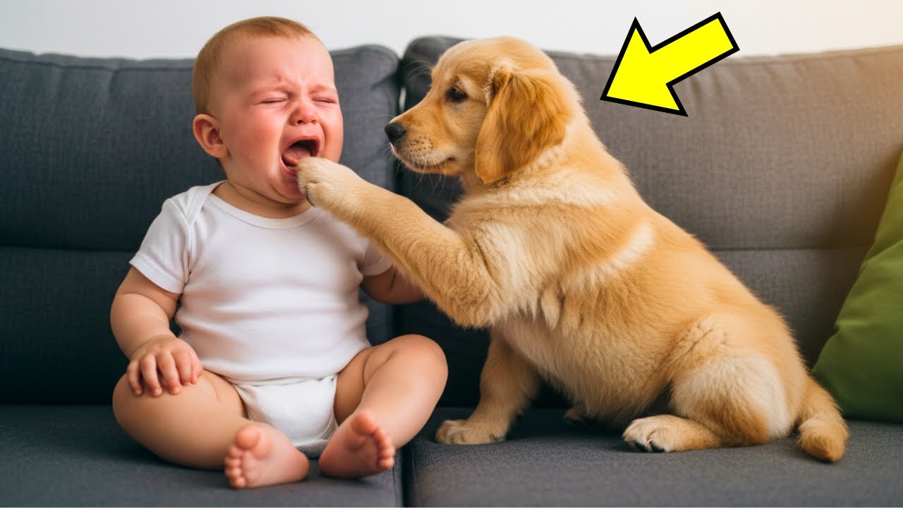 What This Little Puppy Did To The Crying Baby Was Shocking - Mom Breaks Down In Tears!