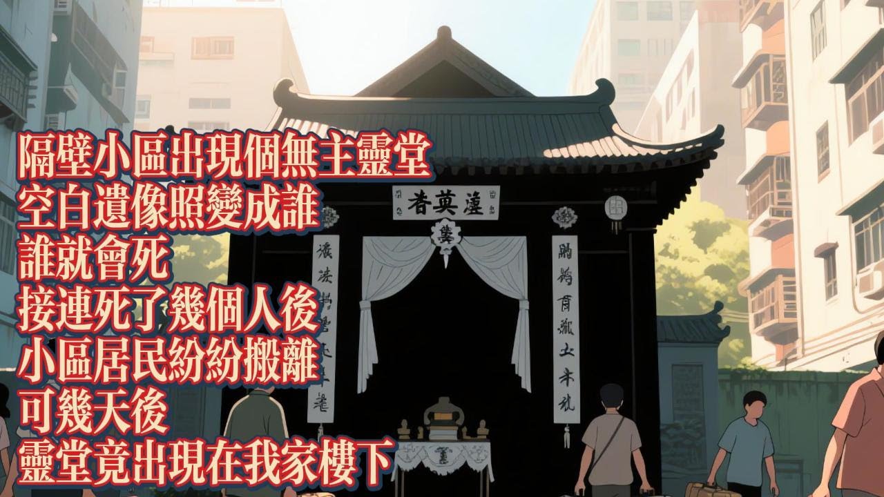 隔壁小區出現個無主靈堂，空白遺像照變成誰，誰就會死，接連死了幾個人後，小區居民紛紛搬離｜恐怖動漫｜懸疑動漫｜虐心動漫