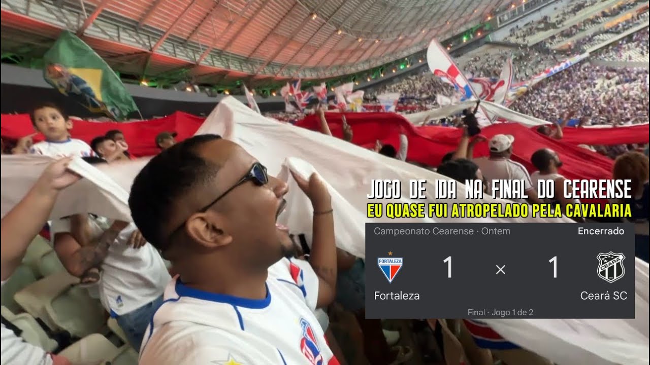 1º JOGO DA FINAL CAMPEONATO CEARENSE - FORTALEZA 1x1 CARNIÇA EMPATE AMARGO E FESTA NA ARQUIBANCADA 