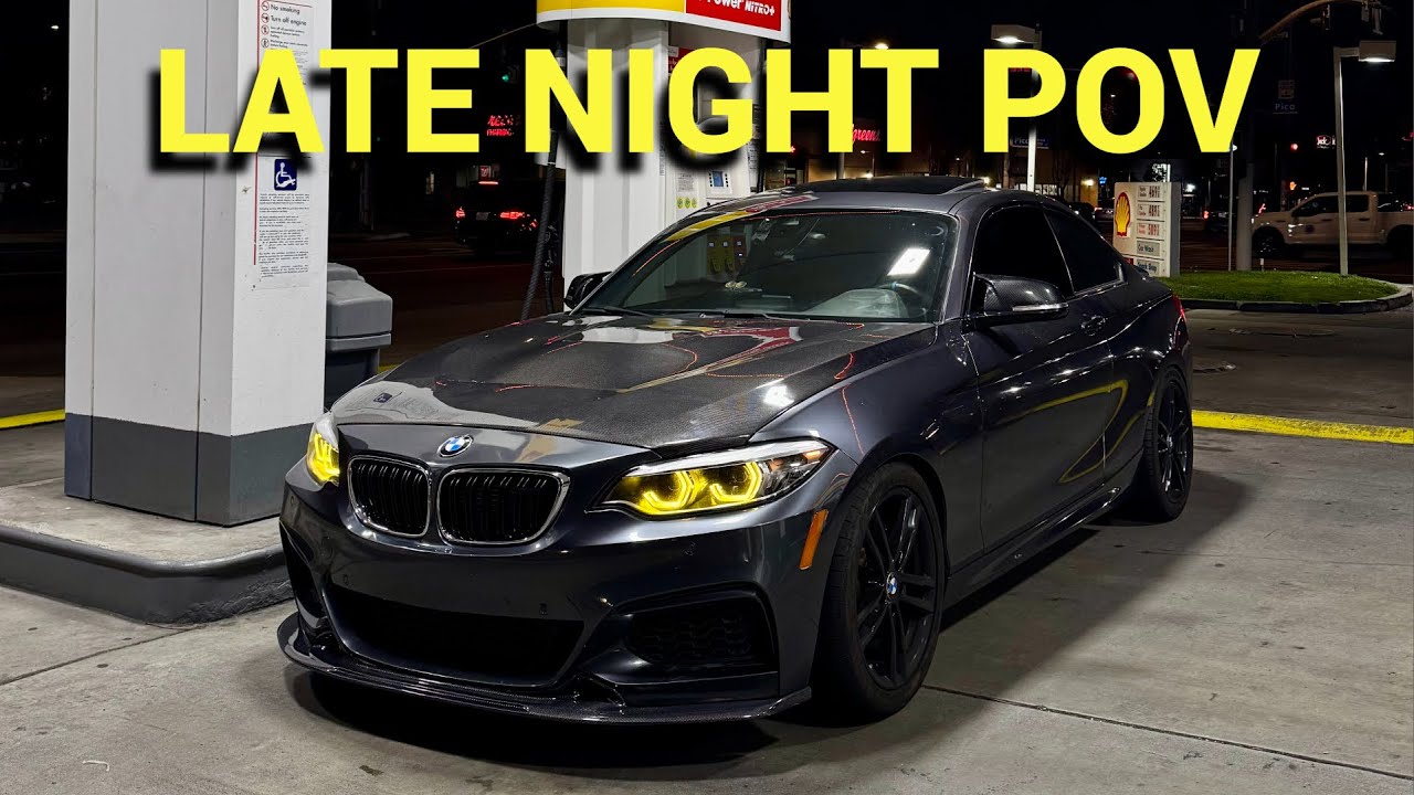 BMW M240i мощностью 500 л.с. (вид от первого лица) – Ночной центр Лос-Анджелеса