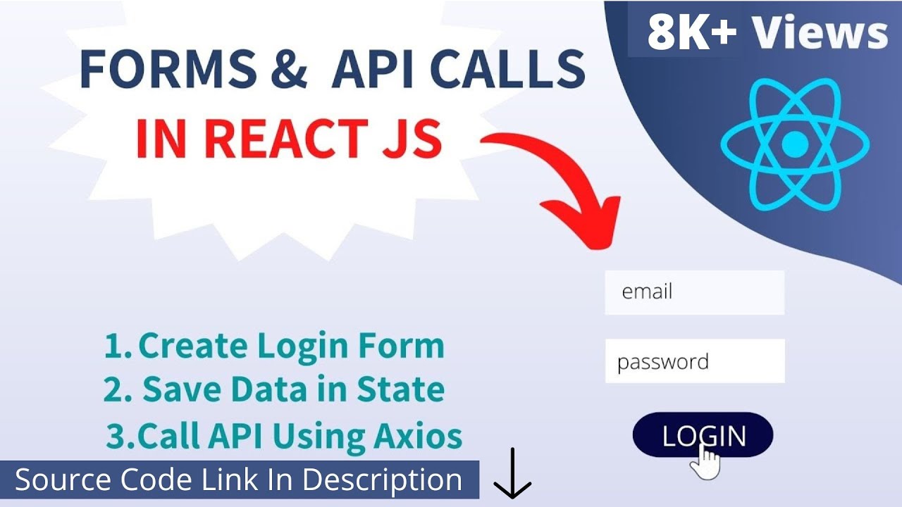 API Call In React JS using Axios ⬆️ [ React Form Submit To API ] Login Form In React JS -2022 💻