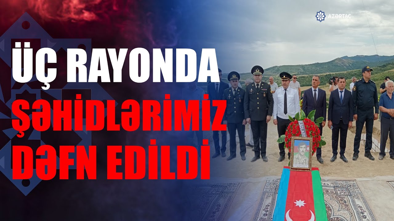 🔴AZƏRTAC XƏBƏR VERİR: İtkin düşən şəhidlər Xocavənd, Füzuli və Saatlıda torpağa tapşırıldı - CANLI