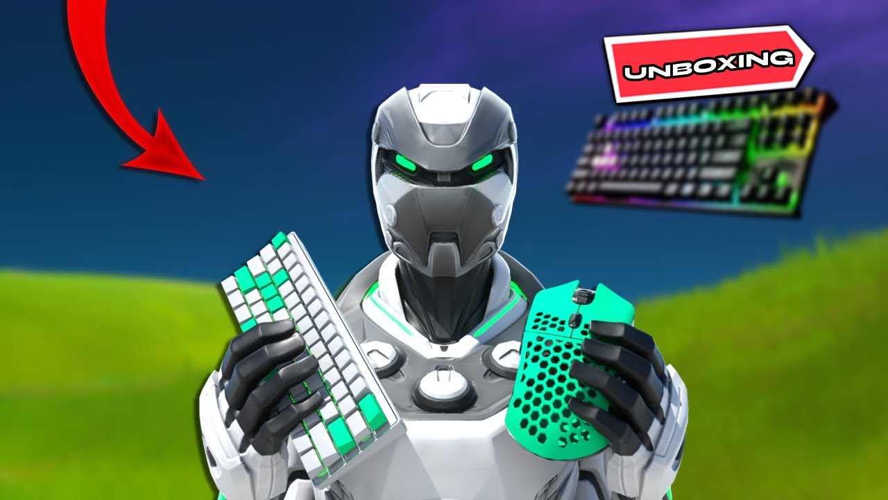 unboxing the magegee 60% keyboard + mini fortnite gameplay