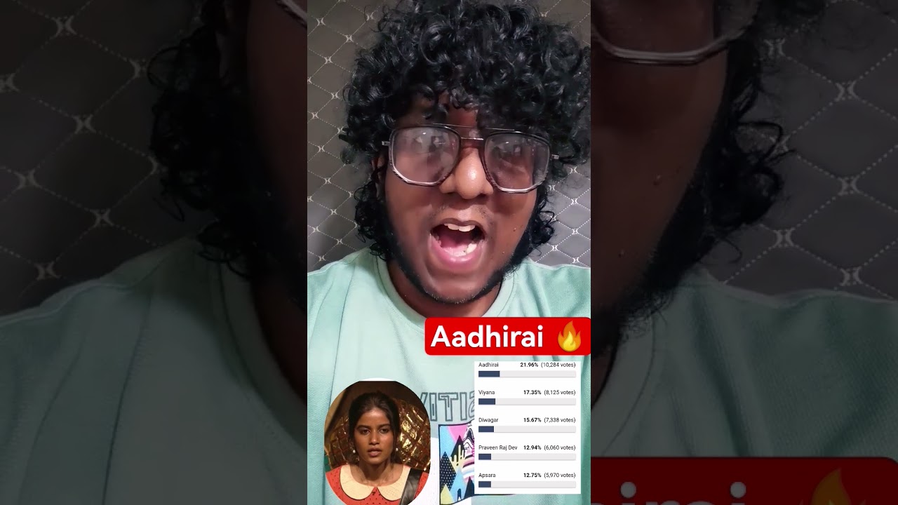 Bigg Boss Tamil Season 9 Voting Results Part 1 Aadhirai 🔥💯