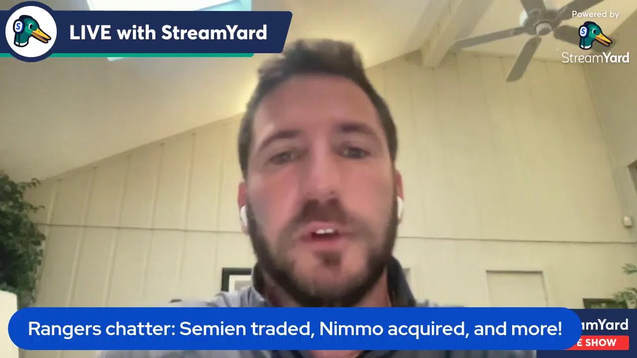 LIVE STREAM: The Rangers Trade Semien for Nimmo (Mon, Nov 24)