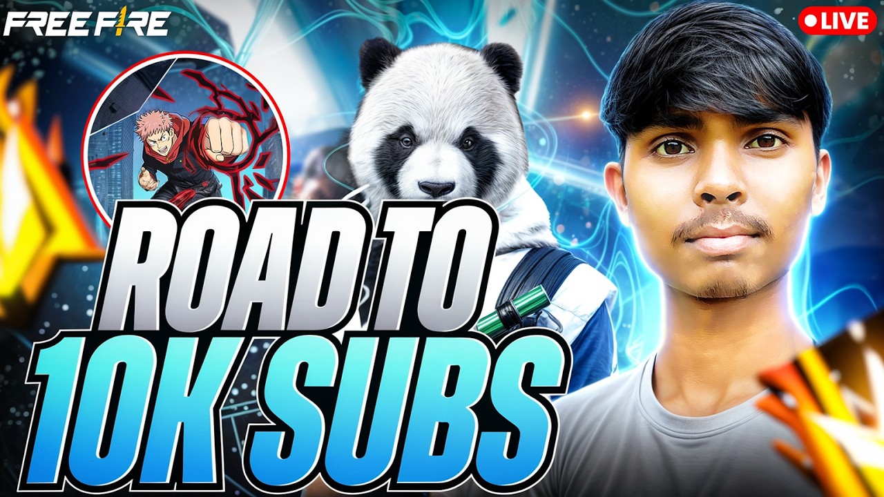 BR NEW SEASON RANK PUSH LIVE | DAY 1 ROAD TO 10K SUB #thetowngamer #freefiremax #tournament #live