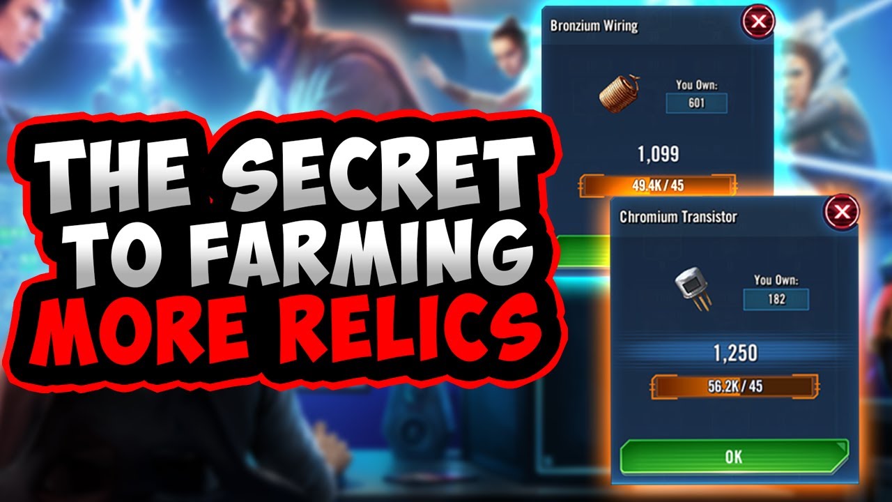 My Secrets To Get More Relics.  Farm Things But Faster..