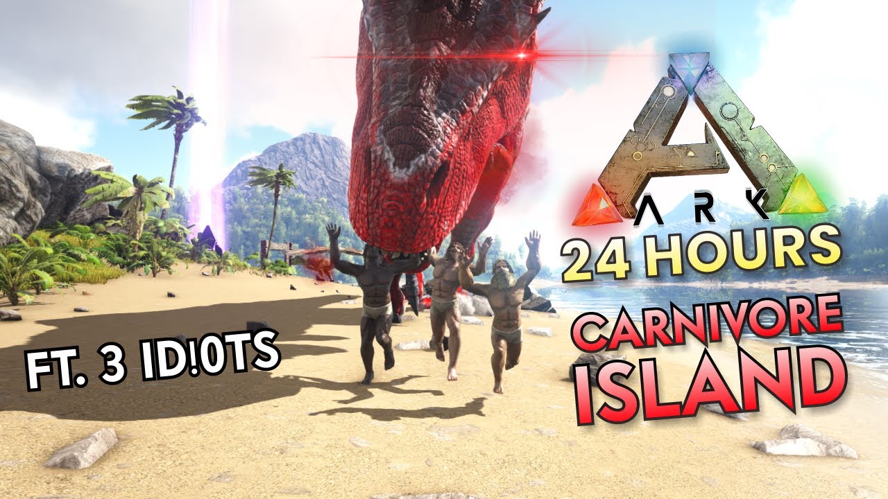 KOCAK!! 24 JAM DI CARNIVORE ISLAND!! APAKAH SANGGUP? | ARK SURVIVAL EVOLVED INDONESIA