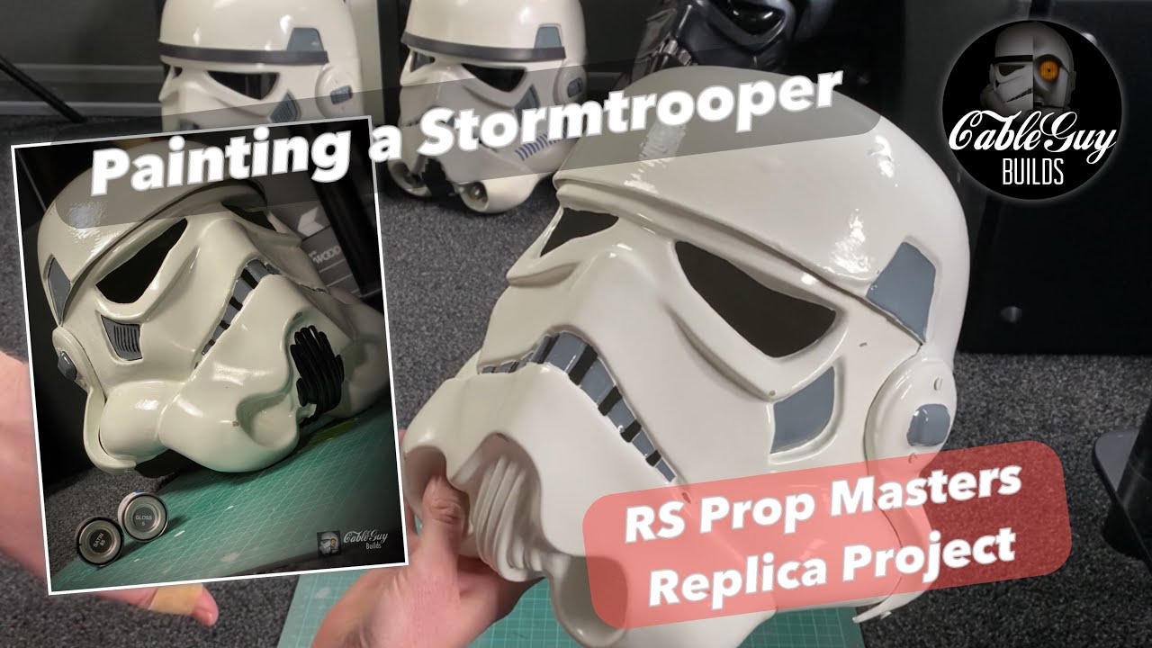 Painting a Stormtrooper helmet - grey bits @RS Prop Masters