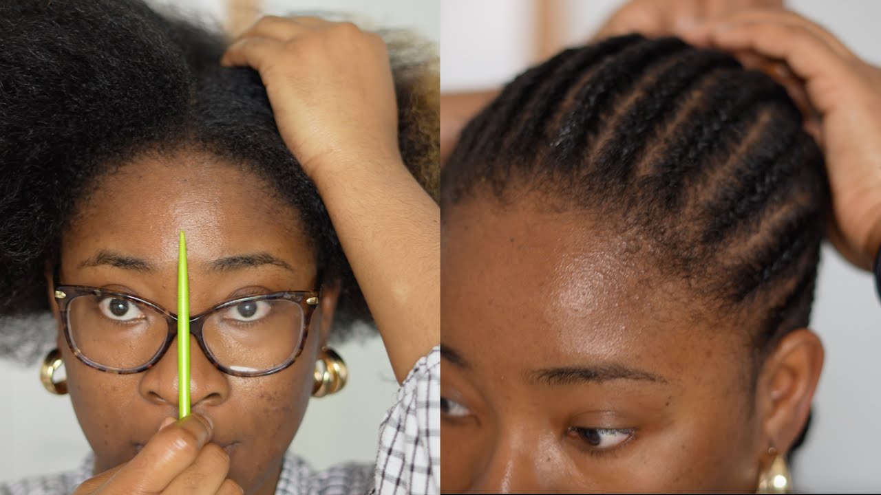 How to do corn rows on your natural 4c hair